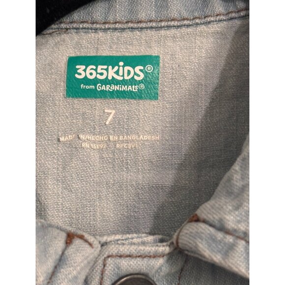 Garanimals Kids Denim Jacket With Dinosaur "Roar" Graphic Size 7 - Picture 3 of 4